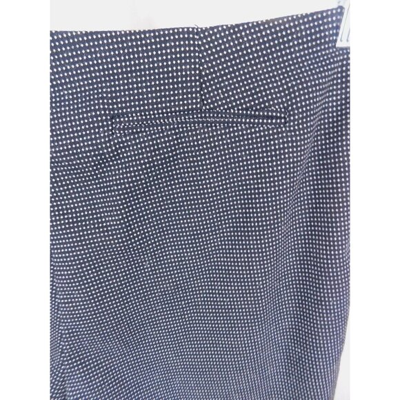 Eric Signature Dress Pants Womens 8 Black White Micro Dot Side Zip Stretch Ankle - Picture 6 of 9
